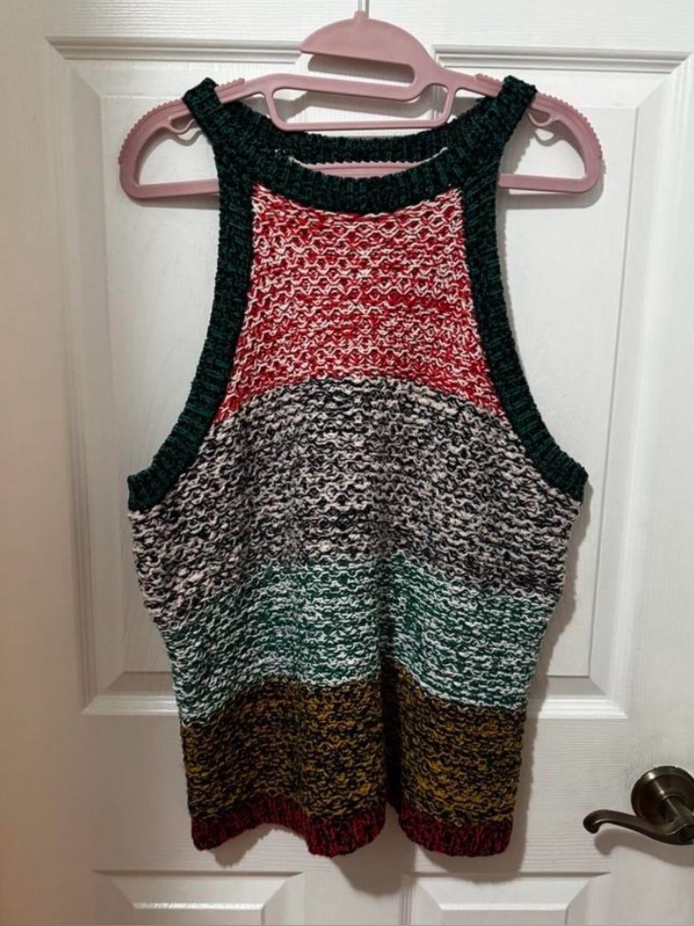 Anthropologie Maeve Multicolor Striped Knit Tank Top, XL
